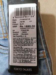 Tokyo Talkies Distressed Patchwork Jeans, 32 Size