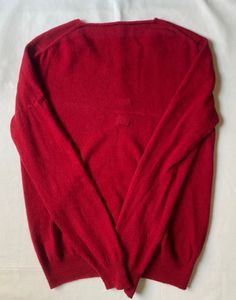 Red V-Neck Sweater