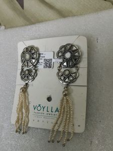 Oxidised Silver Mirror Long Earrings