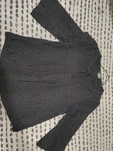 Stylish Gray Long Sleeve Top