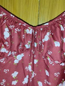 Red Floral Beach Dress