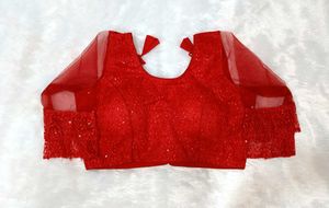 Red Embroidered Blouse