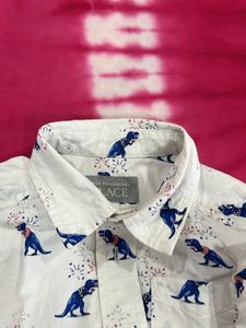 Boys Dinosaur Shirt &amp; Mickey Shorts Set