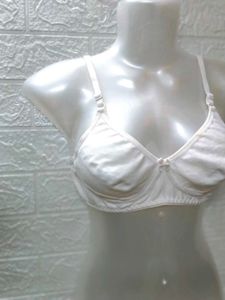 Fresh Piece Cotton 32 Size White Bra