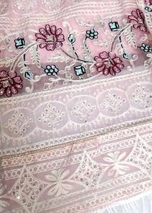 Pink Pakistani Embroidered Dress Material