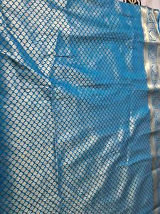 Aqua Blue Silk Saree