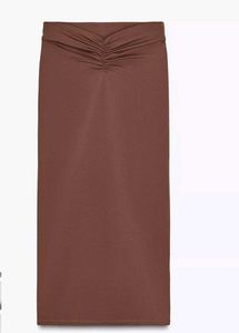 Gathered Midi Skirt