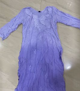 Long Chikankari Kurti
