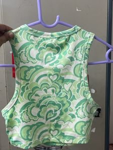 Green Crop Top