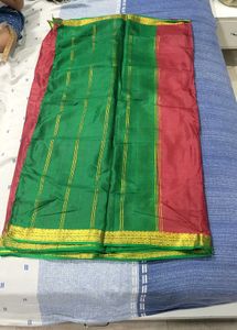Maroon Silk Saree with Blouse