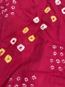 Red Bandez Print A Line Kurta