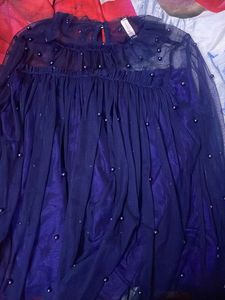 Blue Pearl Party Wear Top