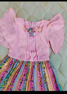 Pink Frock Cute Girls Dress