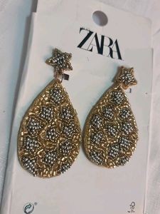 Zara Beaded Star Drop Earrings