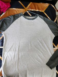 Grey &amp; White Long Sleeve Tee