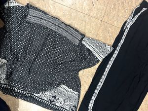 Patterned Dress &amp; Pants Set