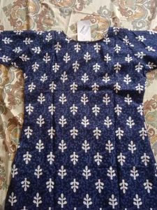 Blue Floral Print Kurta
