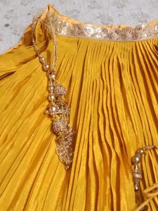 Mustard Yellow Lehenga Choli Set