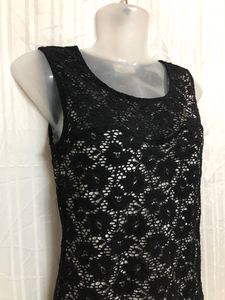 Cache  Black Sleeveless Lace Top