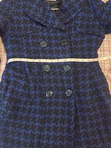 Houndstooth Print Coat