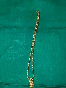 Gold-toned Goddess Pendant Necklace