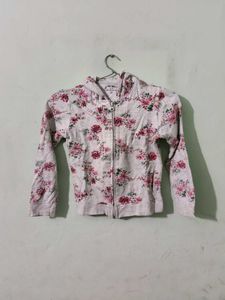 Floral Zip-Up Hoodie