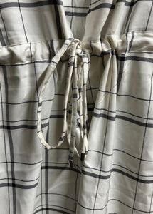 Plaid Drawstring Dress