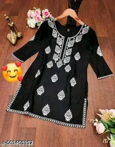 Black Embroidered Kurti