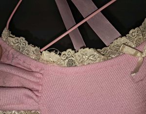 Pink Lace Crop Top