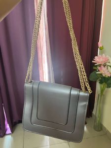 Love Bvlgri Chic Gray Crossbody Bag