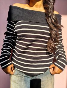 Striped Off-Shoulder Top