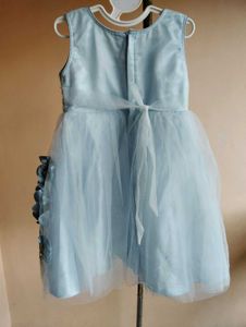 Sparkly Blue Flower Girl Dress