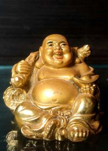 Golden Laughing Buddha Statue