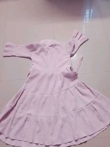 Cute Girls' Pink Dress Set