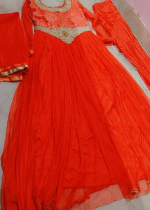 Heavy Gown With Sequence Work