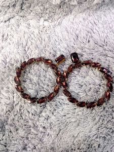 Burgundy Statement Earrings