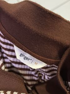 Striped Top &amp; White Pants