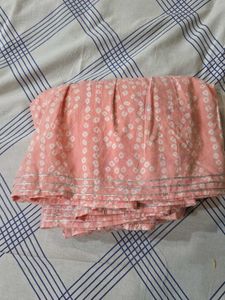 Peach Floral Tiered Skirt