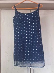 Navy Polka Dot Sharara Set