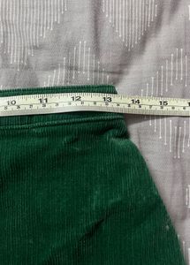 vintage green corduroy miniskirt