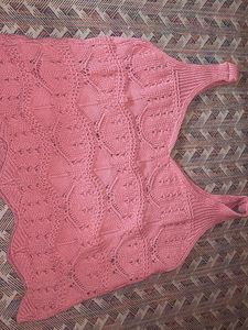 Pink Knit Tank Top