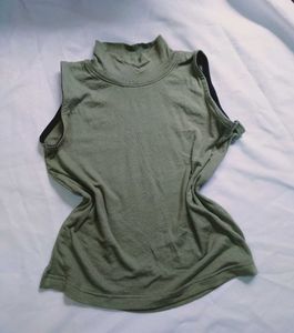 Olive Fitted Top