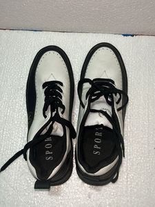 Two-Tone Lace-Up Sneakers