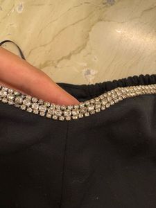 Black Embellished Corset Top | Size M