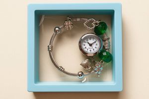 Charm Bracelet Watch - Silver Tone