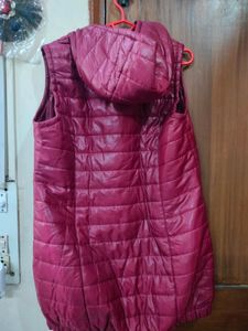 Burgundy Puffer Vest