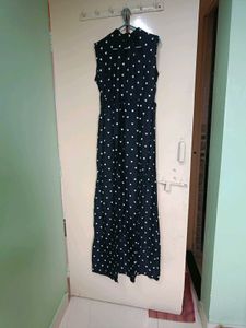 Long One Piece Black Printed