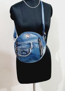 Denim Upcycled Sling Bag