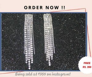 Sparkling Long Tassel Rhinestone Earrings🤍
