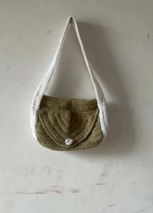 Handmade Crochet Olive Green Purse